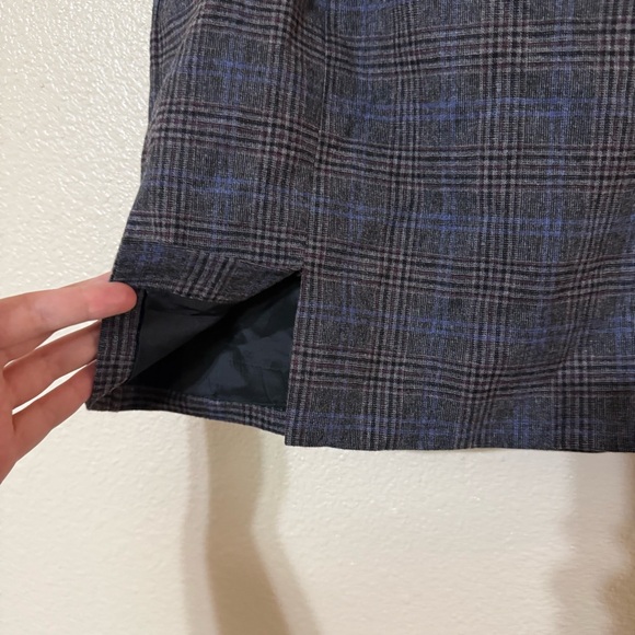 Madewell Wool-Blend Mini Skirt in Kyle Mini Glen Plaid NM535 Size 12 - Picture 8 of 12